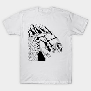 robot gojira the mechagodzilla kaiju ecopop T-Shirt